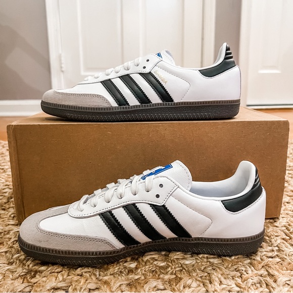 NWT Adidas Samba OG Sneakers White Size Men 6.5/Women 7.5 - Picture 10 of 16